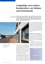 Langlebige und schöne Kombination von Klinker- und Putzfassade
